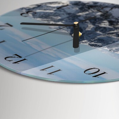 Reloj de pared redondo montañas