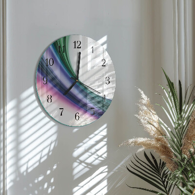 Reloj de pared redondo Líneas abstractas