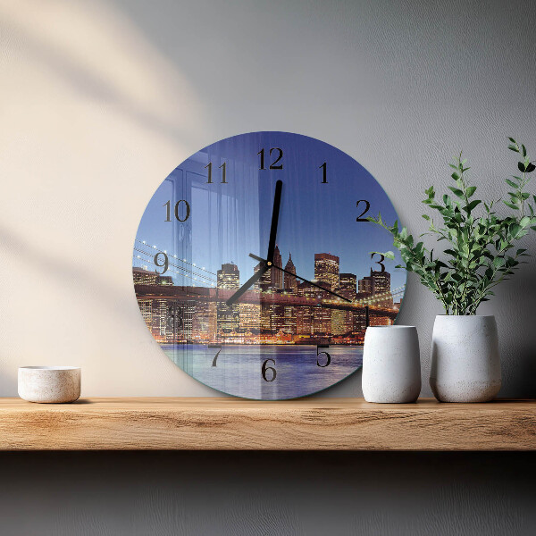 Reloj de pared redondo Puente horizontal