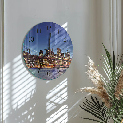 Reloj de pared redondo Puente horizontal