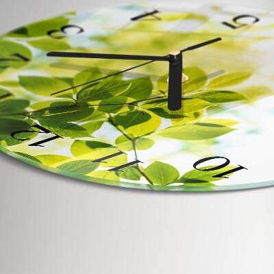 Reloj de pared redondo Hojas