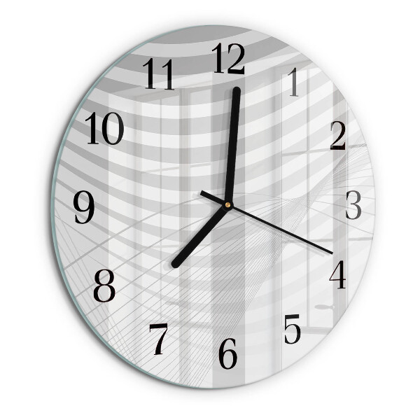 Reloj de pared redondo Líneas abstractas