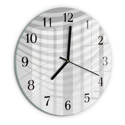 Reloj de pared redondo Líneas abstractas