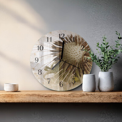 Reloj de pared redondo Diente de león