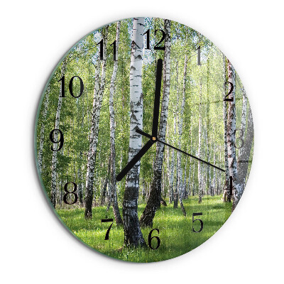 Reloj de pared redondo Bosque de abedules