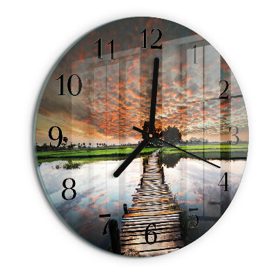 Reloj de pared redondo Puente de la pradera