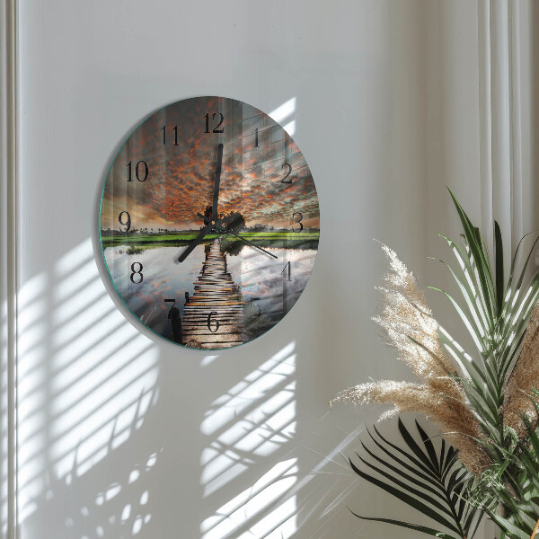 Reloj de pared redondo Puente de la pradera