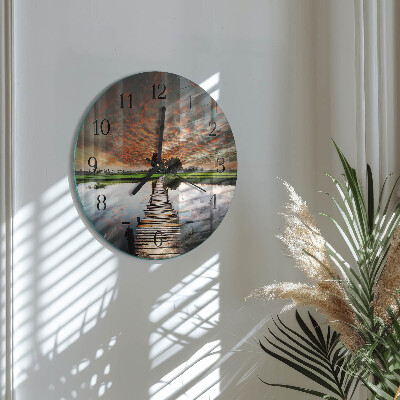 Reloj de pared redondo Puente de la pradera
