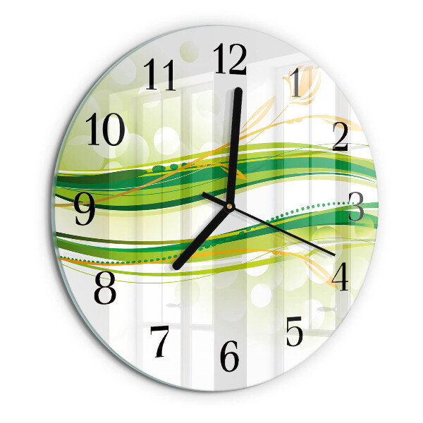 Reloj de pared redondo Líneas abstractas