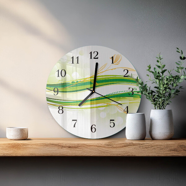 Reloj de pared redondo Líneas abstractas