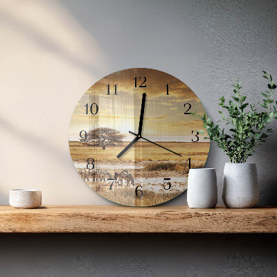 Reloj de pared redondo cebras