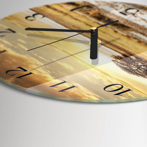 Reloj de pared redondo cebras