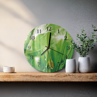 Reloj de pared redondo Césped