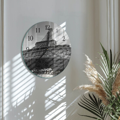 Reloj de pared redondo Torre Eiffel de París