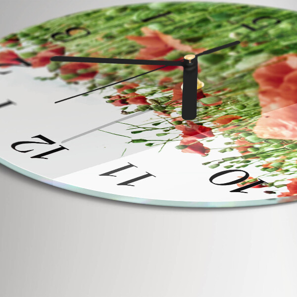 Reloj de pared redondo Amapolas