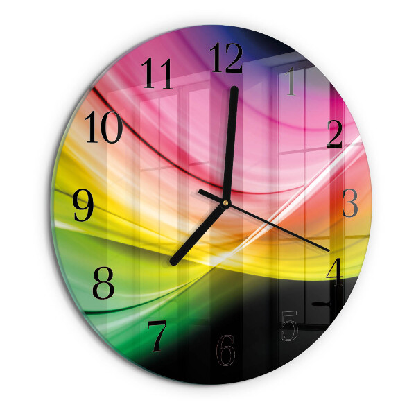 Reloj de pared redondo Líneas abstractas