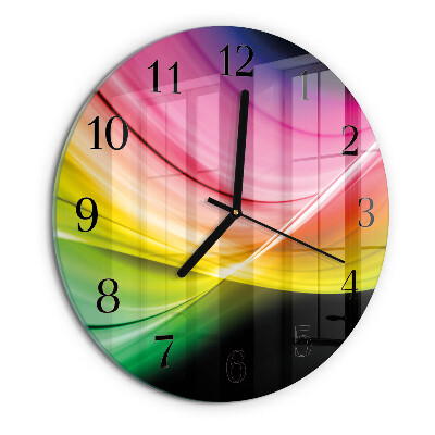 Reloj de pared redondo Líneas abstractas