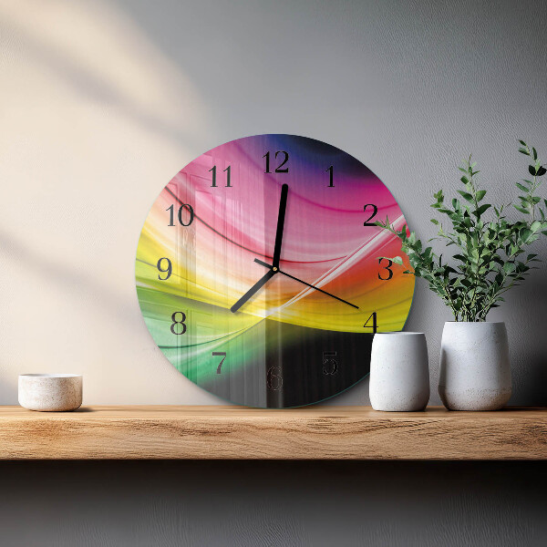 Reloj de pared redondo Líneas abstractas