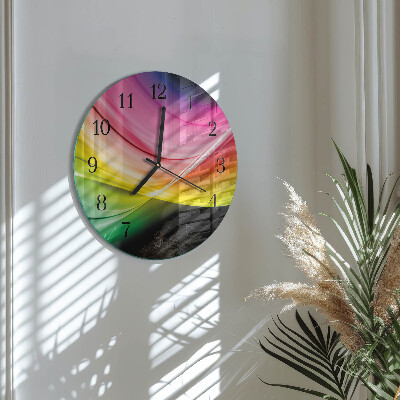 Reloj de pared redondo Líneas abstractas