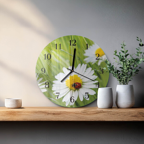 Reloj de pared redondo Margaritas