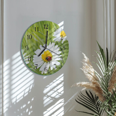 Reloj de pared redondo Margaritas