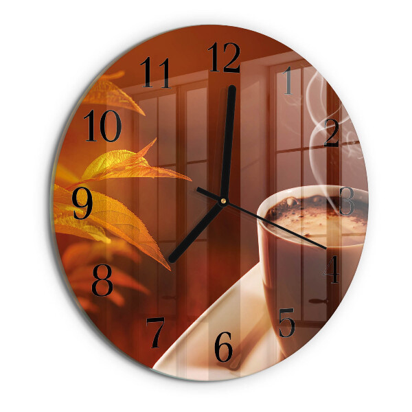 Reloj de pared redondo Café