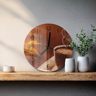 Reloj de pared redondo Café