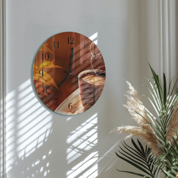 Reloj de pared redondo Café