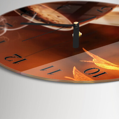 Reloj de pared redondo Café