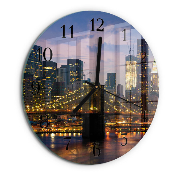 Reloj de pared redondo Puente horizontal