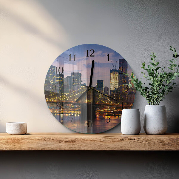 Reloj de pared redondo Puente horizontal
