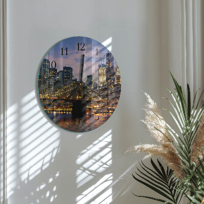 Reloj de pared redondo Puente horizontal