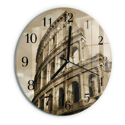 Reloj de pared redondo Coliseo Sepia