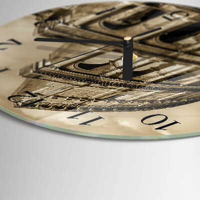 Reloj de pared redondo Coliseo Sepia