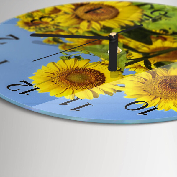 Reloj de pared redondo Girasoles
