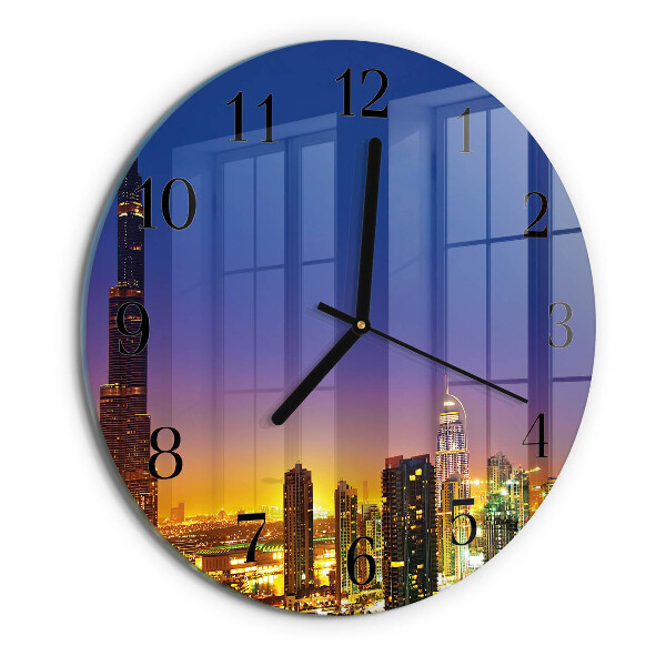 Reloj de pared redondo Horizonte Dubái