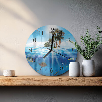 Reloj de pared redondo Isla de los Peces