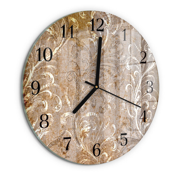 Reloj de pared redondo Patrón de flores