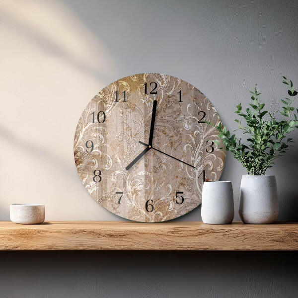 Reloj de pared redondo Patrón de flores