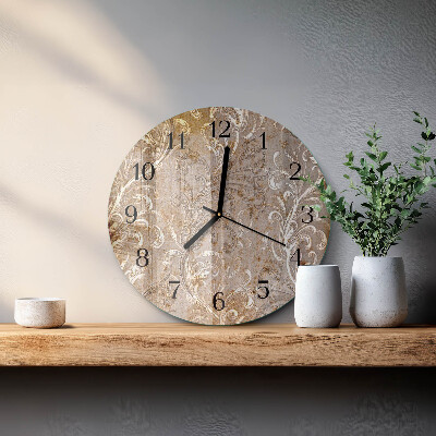 Reloj de pared redondo Patrón de flores