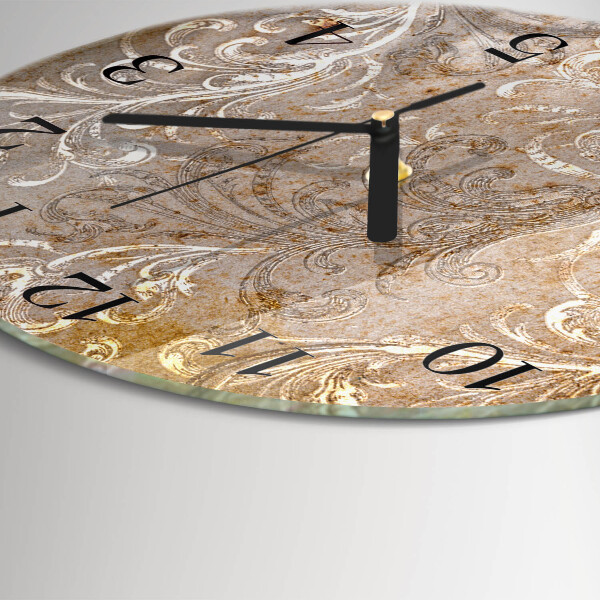 Reloj de pared redondo Patrón de flores