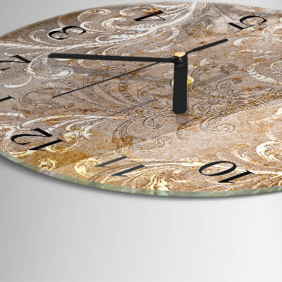 Reloj de pared redondo Patrón de flores