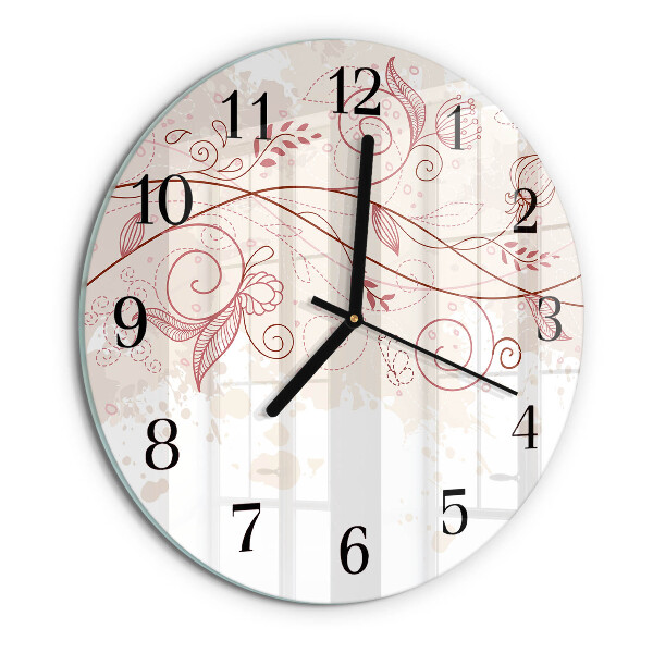 Reloj de pared redondo Arte floral