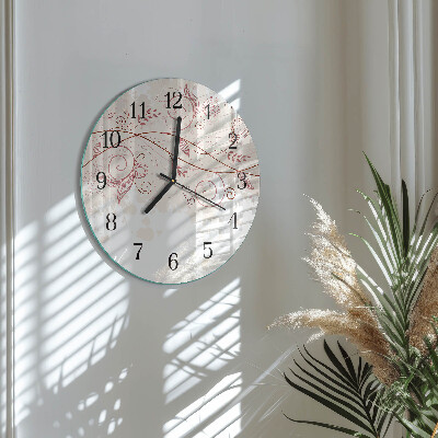 Reloj de pared redondo Arte floral