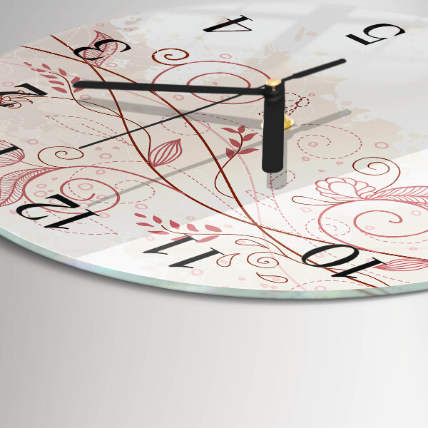 Reloj de pared redondo Arte floral
