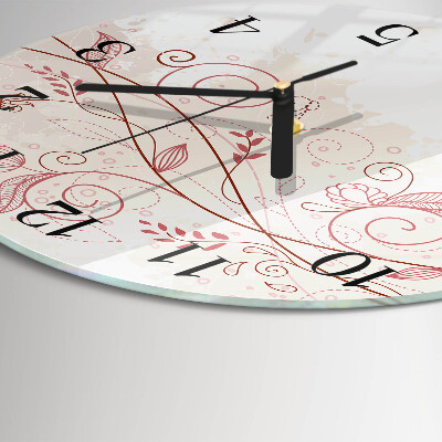 Reloj de pared redondo Arte floral