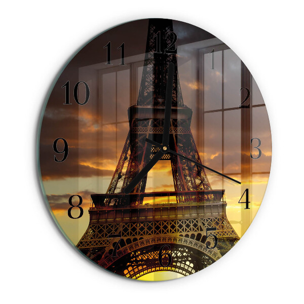 Reloj de pared redondo Torre Eiffel de París