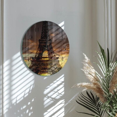 Reloj de pared redondo Torre Eiffel de París