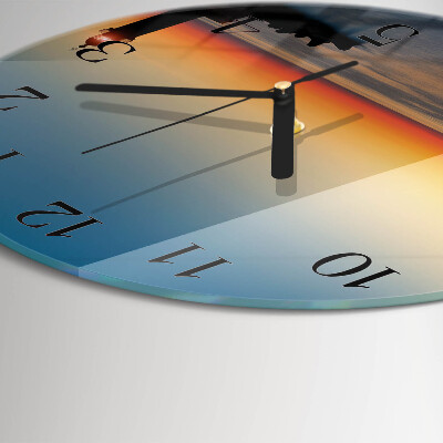 Reloj de pared redondo Faro del mar