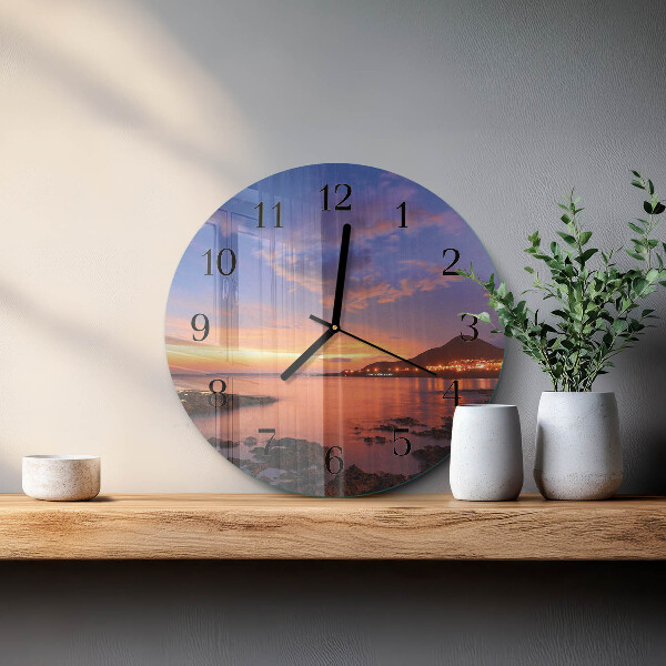 Reloj de pared redondo Isla del Mar